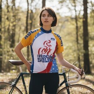 Stylish Women's Cycling Jersey - Multicolor